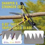 14.5FT Pole Saw for Tree Trimming, 2-In-1 Manual Tree Pruner with Saw, Extendable Long Handle Pole Tree Trimmer, High Reach Limbs Branch Cutter and Pruning Shears for Yard Garden Palm Shrubs