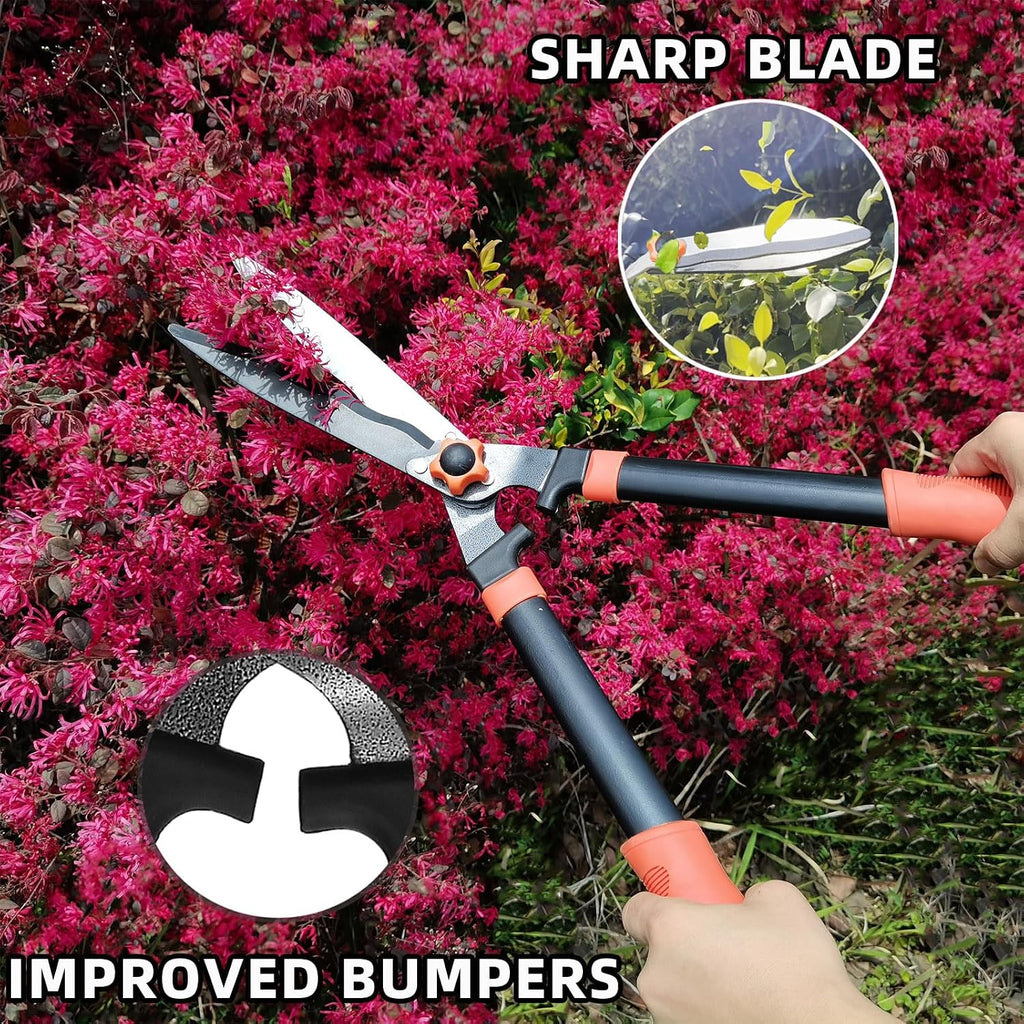 YRTSH Loppers, Hedge Shears & Pruners Combo Set, 3-Piece Hedge Clippers | Heavy Duty Tree & Shrub Care Kit for Yard, Lawn & Garden,Professional Branch Cutter Tree Trimmer for Indoor Outdoor Gardening