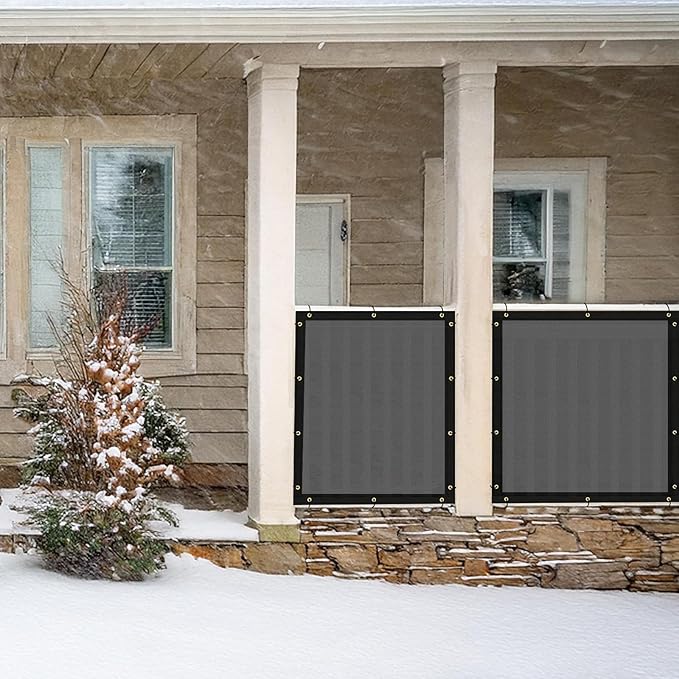 UPGRADE Fence Privacy Screen 8' x 25' Fence Commercial Shade Cover with Brass Grommets Heavy Duty Perfect for Outdoor Back Yard-Dark Grey, Customizable