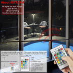 HONWELL Patio Umbrella Light Outdoor Wireless Battery Operated LED Table Umbrella Lights with Remote, 12 Color Changing Outside Umbrella Pole Light, Camping Lights for Umbrellas (Brown)