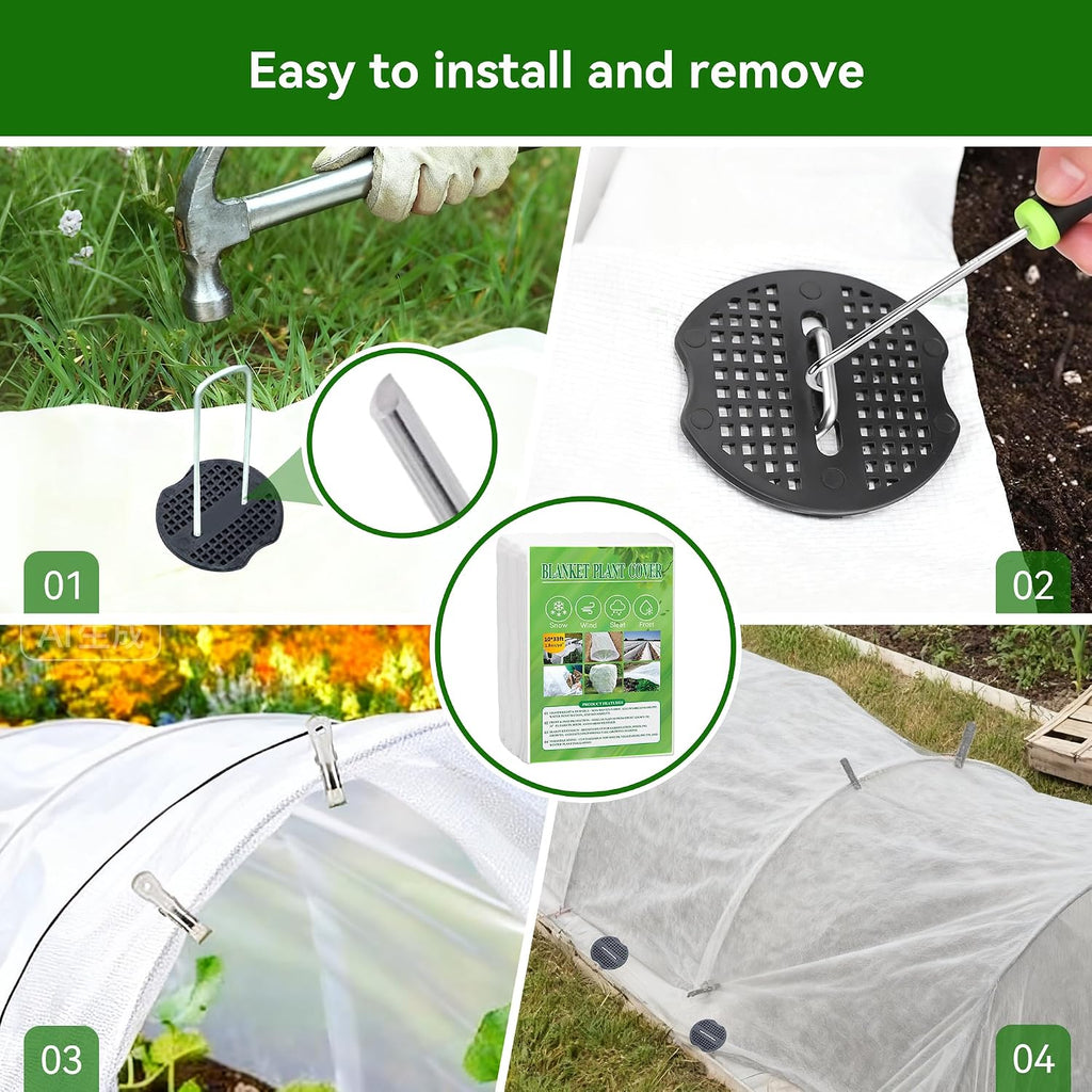10 ft x 33 ft plant covers freeze, side view