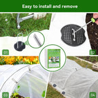 10 ft x 33 ft plant covers freeze, side view