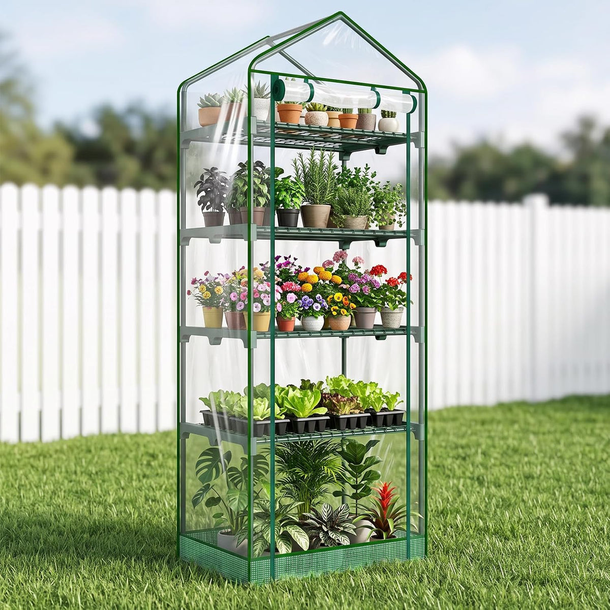 bstrip greenhouses for outdoors with base mat, pvc, main product view