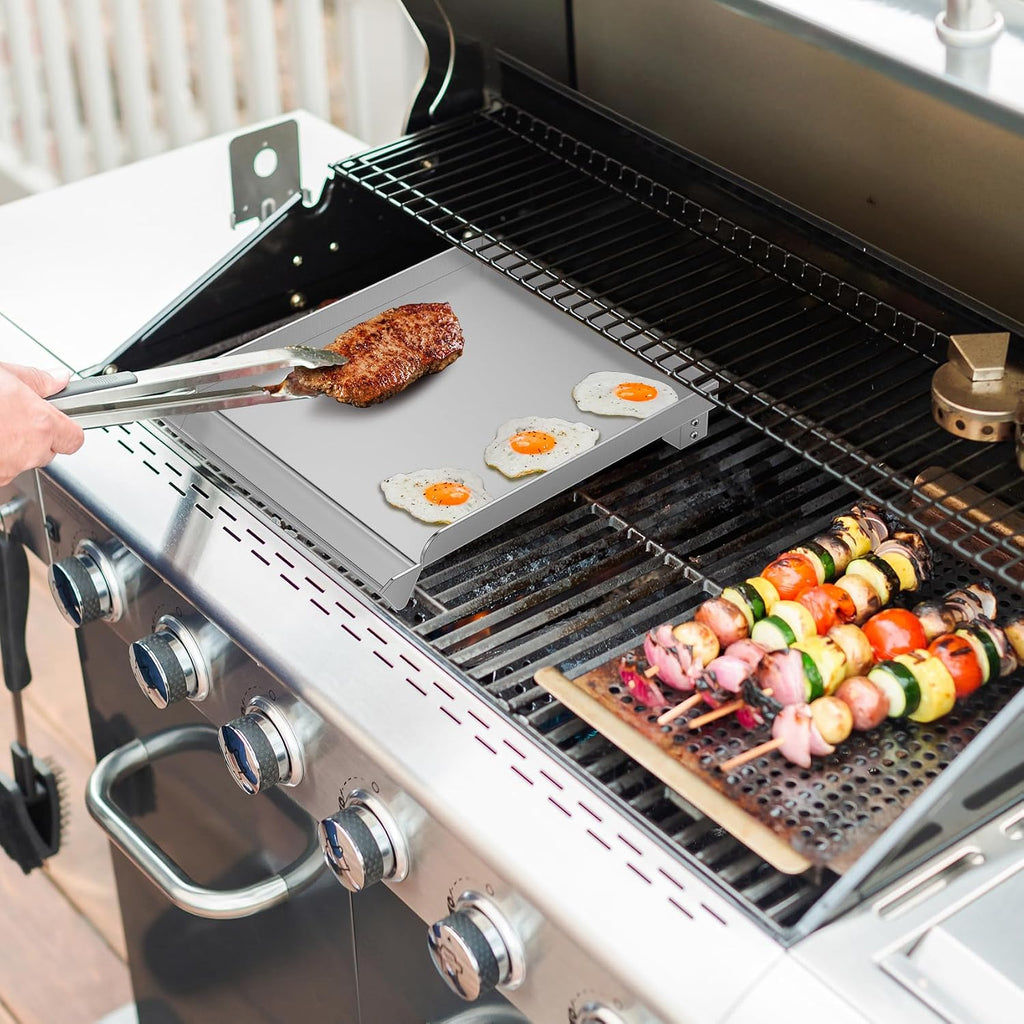 Stanbroil Stainless Steel Griddle for Gas Grill Side Burner, 11" x 13" | Universal Side Burner Cooking Surface, Flat Top Design, Fits Most Gas Grill Side Burners, Easy Cleanup