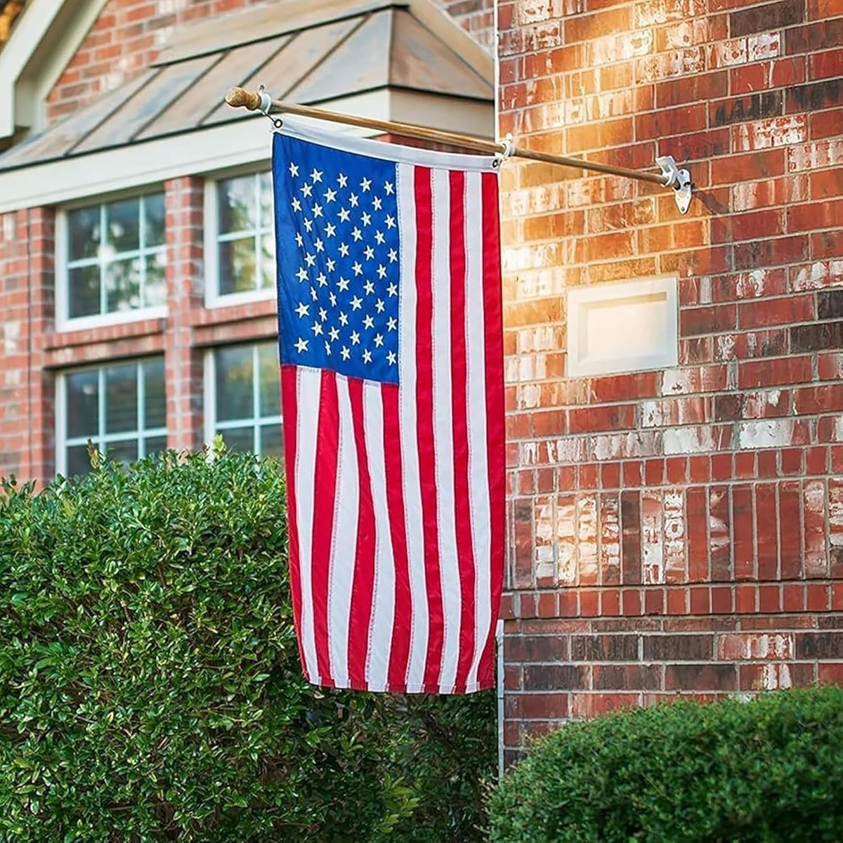 gyaozii 4x6ft american flags for outside, heavy duty on a desk or shelf