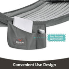 Double Quilted Fabric Hammock with Hardwood Spreader Bars and Pillow 450 LBS Capacity 2 Person Large Hammock for Outdoor Patio Backyard Poolside - Dark Grey