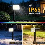 Solar Spot Lights Outdoor Waterproof IP65, [8 Pack/100 LED/4 Modes] 2-in-1 Solar Landscape Spotlights, Auto On/Off High Lumens Spot Lights for Yard Garden Pathway(Cool White)