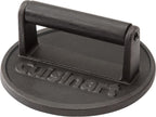 Cuisinart Smash Burger Press, Cast Iron, 6.5" Round Burger Smasher | Hamburger press with round flat edge for crispy carmelization, the go-to grill press for indoor and outdoor cooking, CISB-111