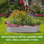 metal raised garden bed, 4x2x1ft galvanized planter box shown in use