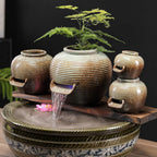 Ceramic Water Fountain Spout U-Shaped, Spitters for Small Ponds | Fish Tank Water Circulation for Patio Pond Pool, Decoration Landscaping Fountain Ornaments(23*20*19cm/9.1*7.9*7.5in)