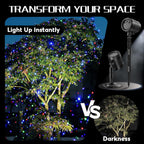 Christmas Projector Lights Outdoor, 3 Color Firefly Light Show, IP65 Waterproof Light Projector Outdoor with Remote Control and Timer, Indoor Projection Lights for House Garden Holiday Xmas Decor