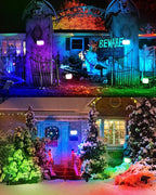 HIBOITEC Solar Spot Lights Outdoor Color Changing 59LED Landscape Lighting Solar Powered Uplights Waterproof Dusk to Dawn for Christmas Decorations Garden Yard Outdoor 4 Packs Multicolor