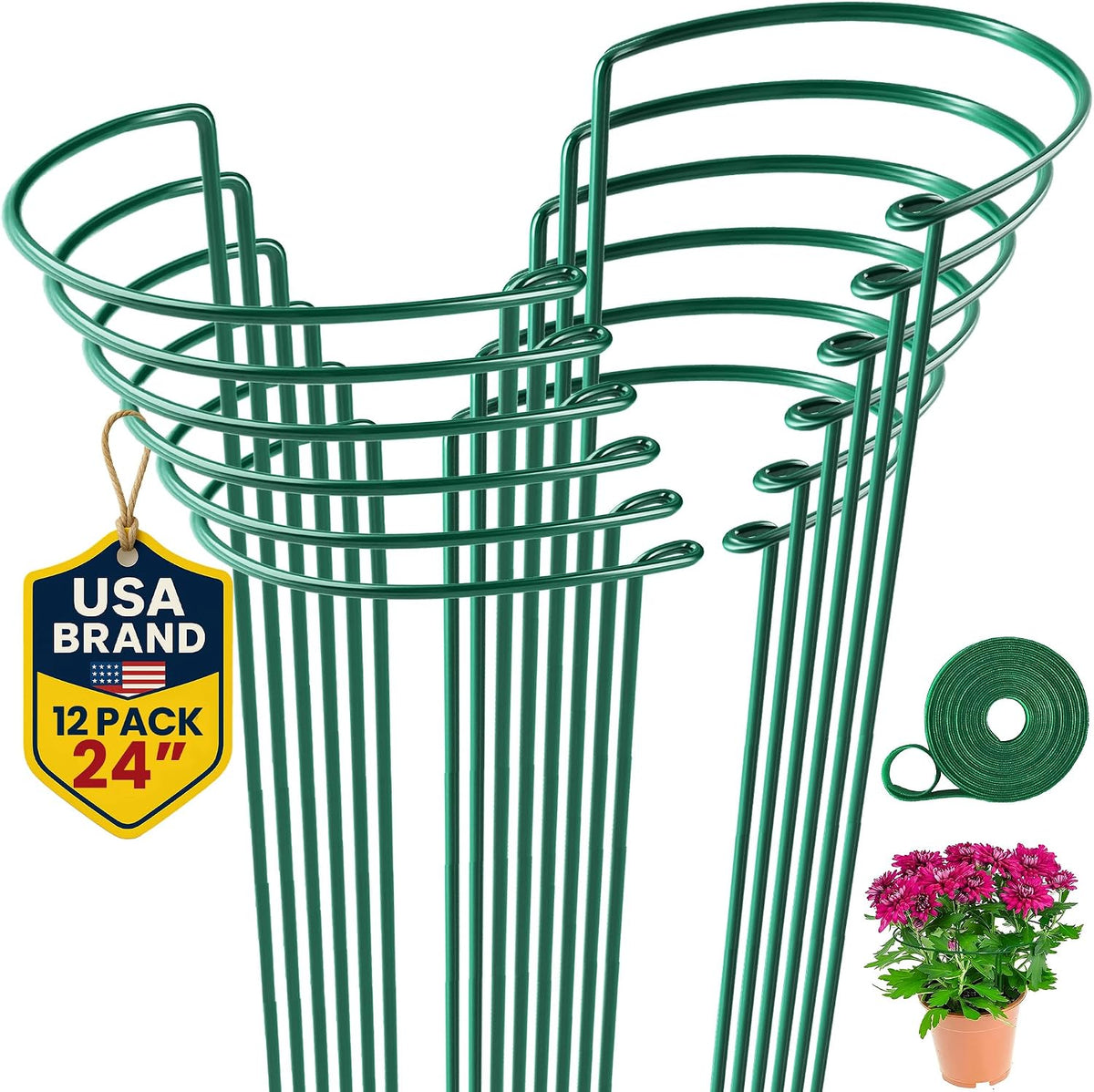 tall snake plant support stakes – 10" w, main product view