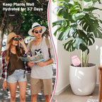 4 Pcs Plant Watering Globes Self Watering Planter Insert Plants Top Fill Water Device Plastic Water Bulbs Slow Release Terracotta for Plants, Pink