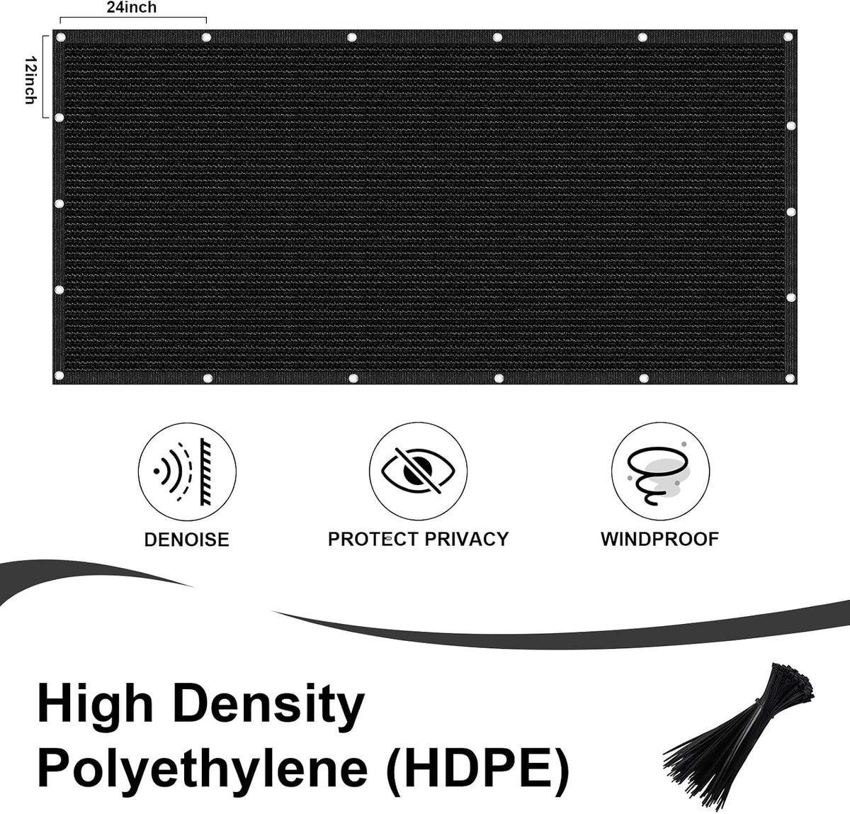 love story 4' x 20' outdoor privacy fence shown in use