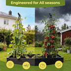 4 Pack Garden Trellis for Climbing Plants Outdoors,65" Tall Cucumber Trellis Garden Obelisk Trellis Rustproof Plants Support with Adjustable Heights for Indoor Potted Plants, Vines, Vegetables