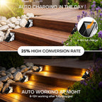 solar step lights 8 pack,solar deck lights outdoor shown in use