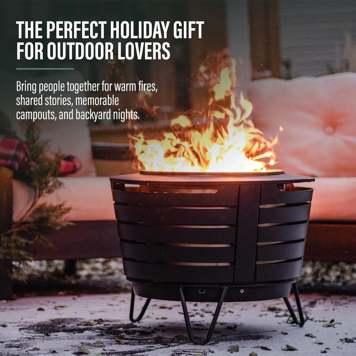 tiki patio 25-inch smokeless outdoor wood burning fire, view 10