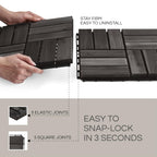 thyoi premium deck tiles, 10 pcs patio flooring, side view