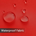 SpaceDresser Waterproof Outdoor Sheer Curtains for Patio - 2 Panels Rod Pocket Indoor Voile Sheer Curtain for Living Room,100W x 96L inch, Red