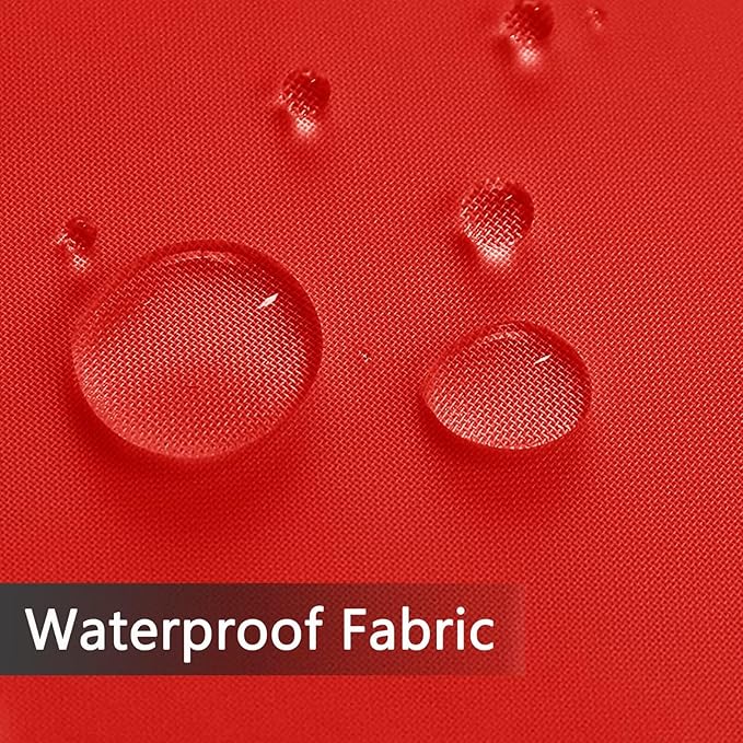 SpaceDresser Waterproof Outdoor Sheer Curtains for Patio - 2 Panels Rod Pocket Indoor Voile Sheer Curtain for Living Room,100W x 96L inch, Red