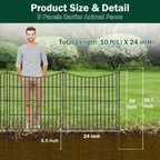 no dig dog fence outdoor for yard, 24 shown in use
