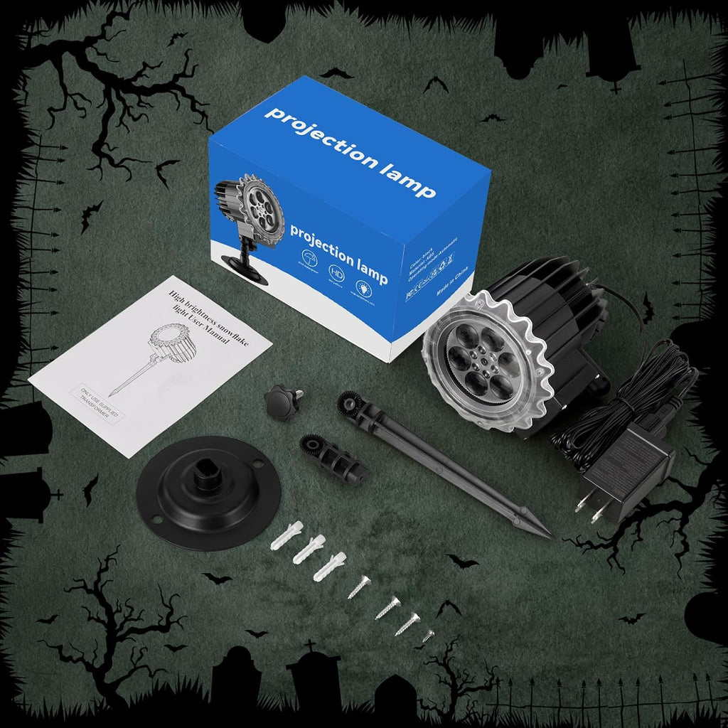 Halloween Projector Lights Outdoor - LED Rotating Skull & Ghost Projection Light, Waterproof Halloween Light Projector, Indoor/Outdoor Decor for Home, Yard, Party, Window & Wall
