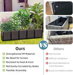 Large Planters for Outdoor Plants - Deepened 20" H, Raised Beds for Gardening Self Watering, Elevated Planter Box with Legs, Rectangular Garden Planters for Outdoor Plants Flowers, 94.4"L x 15.7"W