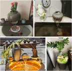 Ceramic Water Fountain Spout U-Shaped, Spitters for Small Ponds | Fish Tank Water Circulation for Patio Pond Pool, Decoration Landscaping Fountain Ornaments(23*20*19cm/9.1*7.9*7.5in)