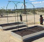 8x2x1ft(2 Pack) Galvanized Raised Garden Bed,Outdoor Planter Box Metal Patio Kit Planting Bed for Vegetables Flowers Herb,Silver