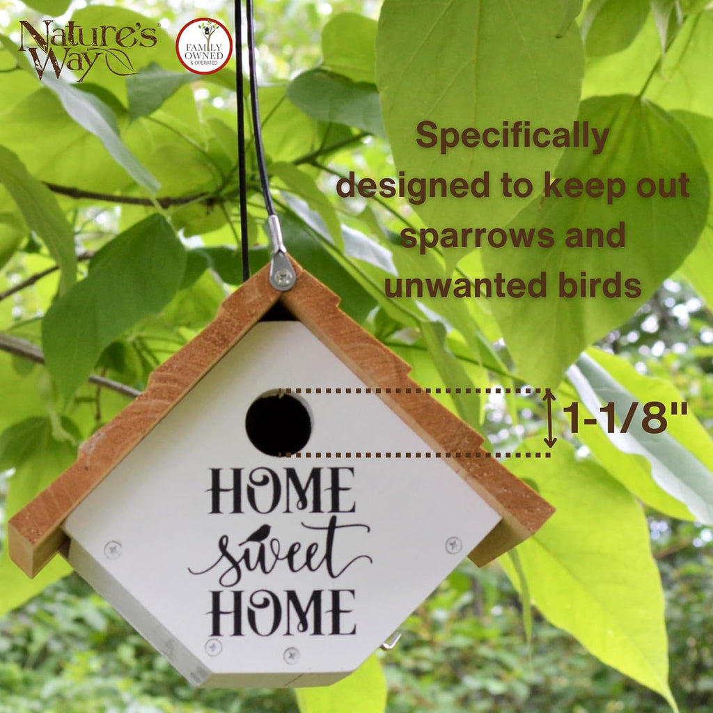 Wild Wings WWLH2-DECO Farmhouse Wren House, White