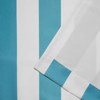 Exclusive Home Canopy Stripe Indoor/Outdoor Grommet Top Curtain Panel, 54"x108", Teal / White, Set of 2
