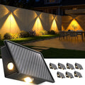 jsot solar fence lights outdoor - 8 pack, main product view