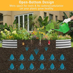 Garden Galvanized Raised Garden Bed Kit - Metal Planter Box for Vegetables/Herbs/Flowers, Heavy-Duty Steel Outdoor Garden Box with Reinforced Edges