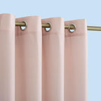 Sun Zero Marina Indoor/Outdoor UV Protectant Energy Efficient Grommet Curtain Panel, 54" x 108", Rose Quartz