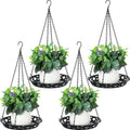 enhon 4 pack plant hanger, 12" metal hanging, main product view
