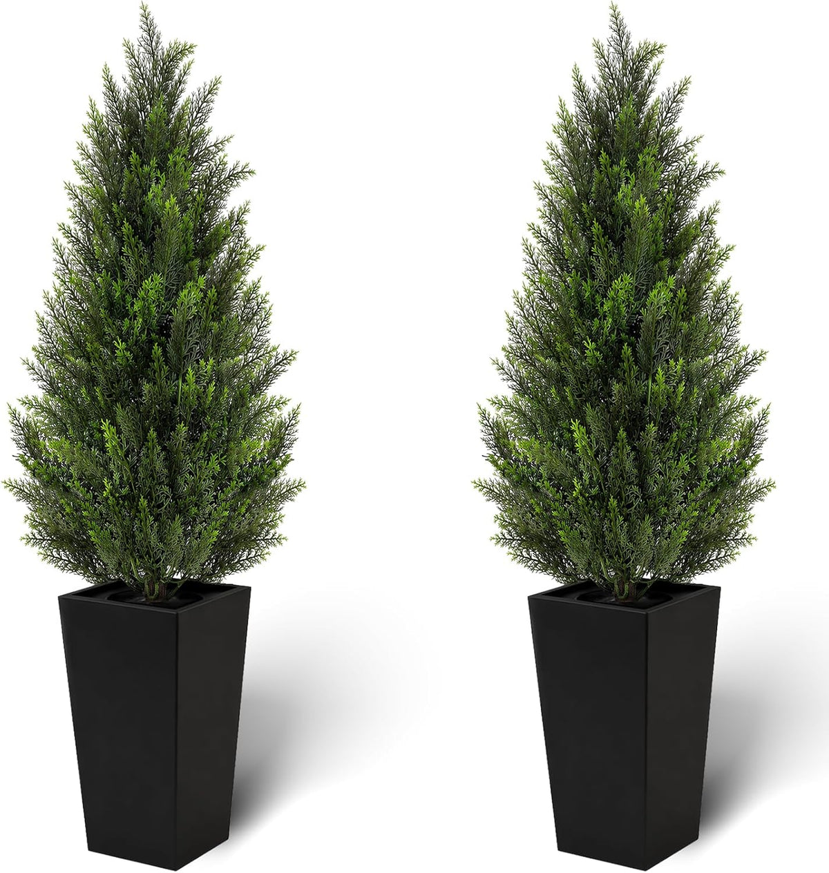 5ft artificial cedar topiary trees 2 pack, tall, main product view