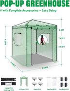 acepic 8x6 instant pop up greenhouses green/clear on a desk or shelf