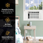 whirlpool 6,000 btu window air conditioner with dehumidifier, package contents