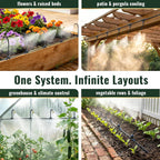 100FT Drip Irrigation Kit, Adjustable Sprinklers for Raised Garden Beds | For Home Gardeners, Ideal for Flower Beds, Vegetable Gardens, Greenhouses & Patio Plants, Expandable Design & Timer Ready