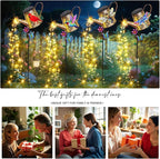 Solar Watering Can with Lights Outdoor Garden, 41in Large Dragonfly Garden Stake Lights, Waterproof Decoration for Yard Lawn Pathway, Gifts for Mom Grandma Women Birthday Gardening Gift