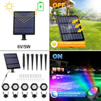 Solar Pond Lights, 18 LED Super Bright RGB LED Underwater Spotlights Color Changing Submersible Pond Light IP68 Waterproof Fountain Lights for Fish Aquarium Tank Garden Yard Pool (5-in-1)