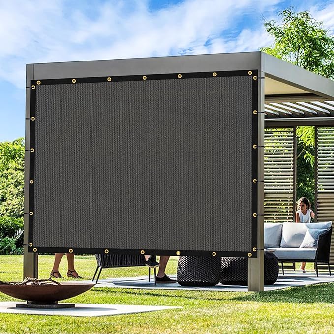 Artpuch Outdoor Pergola Shade Cover 14x23 FT Sun Shade Cloth with Grommets Dark Grey 90% UV Protection Canopy Patio Privacy Screen (Customized Available)