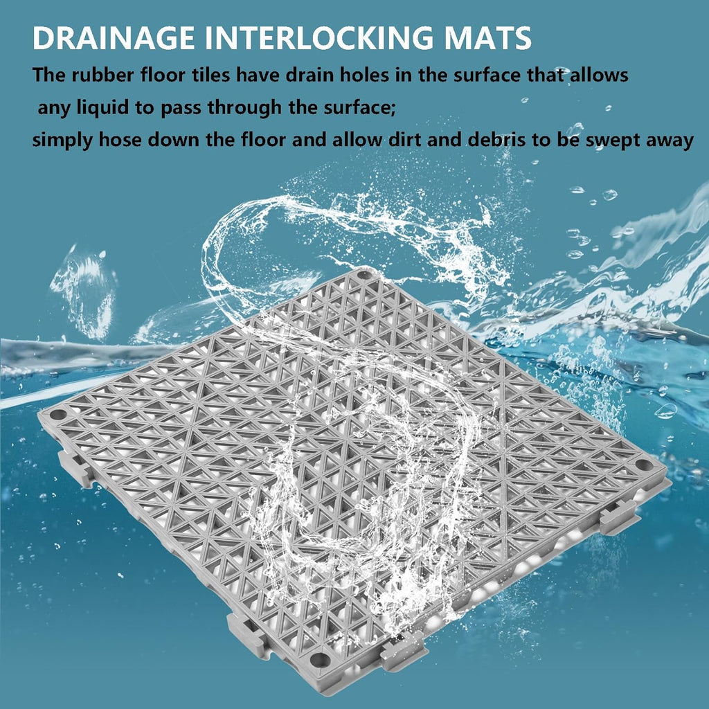 12” x 12” drainage interlocking floor mats 12 showing dimensions