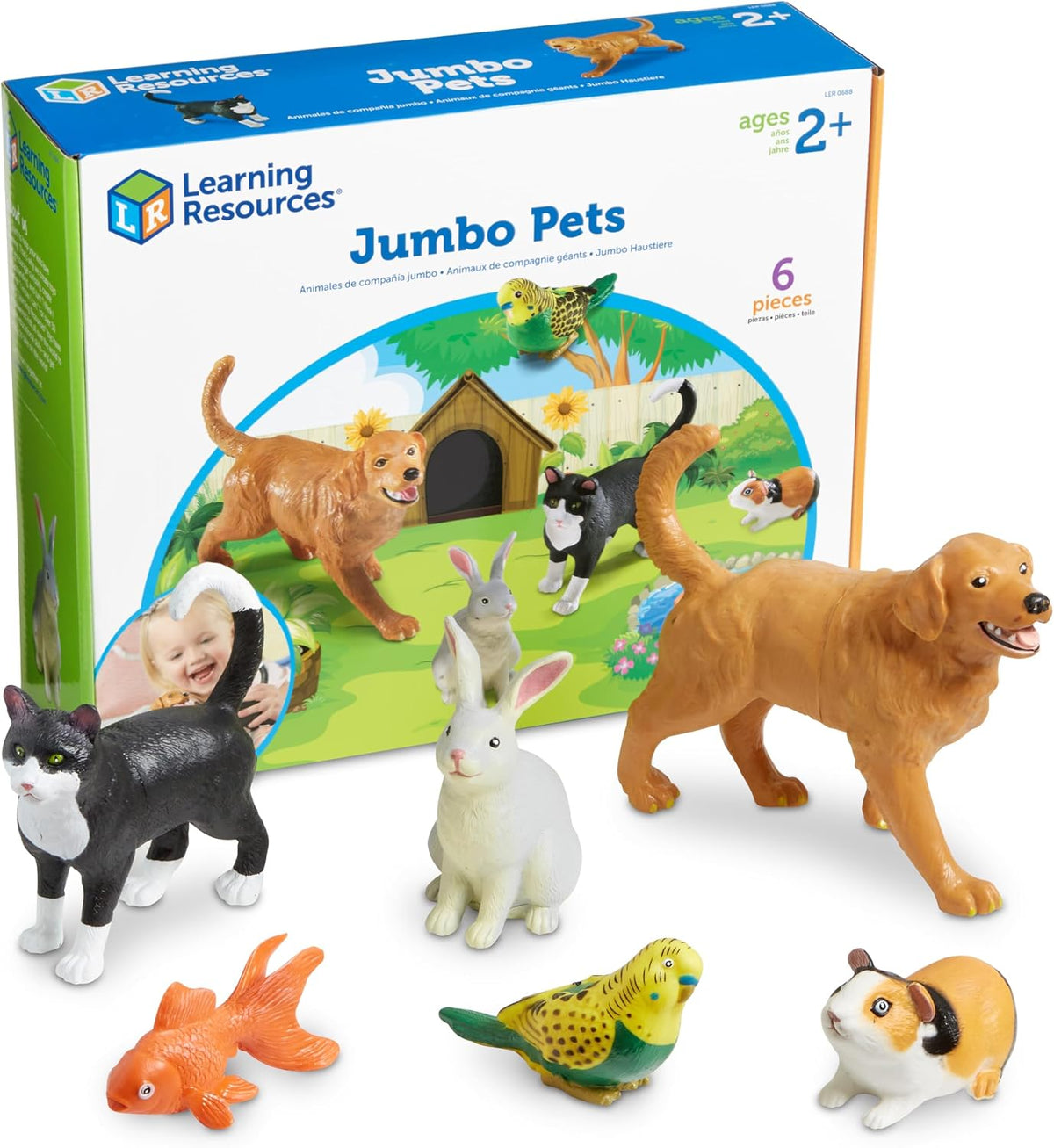 learning resources jumbo domestic pets, main product view