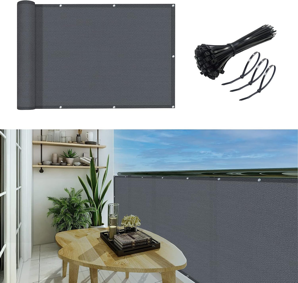 3'x20'balcony privacy screen cover fence cover uv protection, main product view