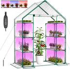 docred indoor greenhouse with grow light, 4-tier mini, main product view