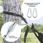 Simple Deluxe 10-Feet Pair of 800 LBS Heavy Duty Lightweight Portable Hammock Straps 32 Loops and 2 Metal Locking Carabiners, 10'