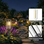 Sparkblaze Solar Garden Lights Outdoor, 12 Pack, Warm White | Decorative Solar Pathway Lights for Yard Auto On/Off Landscape Lighting for Walkway, Lawn, Garden