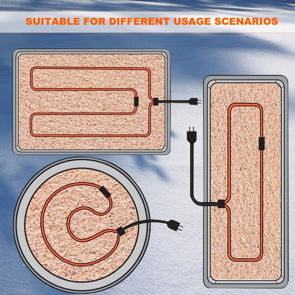 soil heating cable 49 ft electric soil warming, side view
